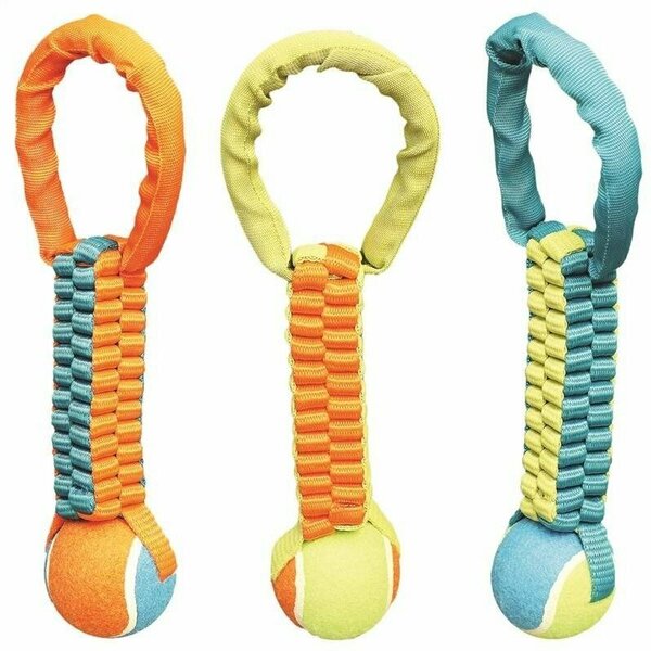 Chomper Toy Pet Tug Nylon Tennisball WB15525
